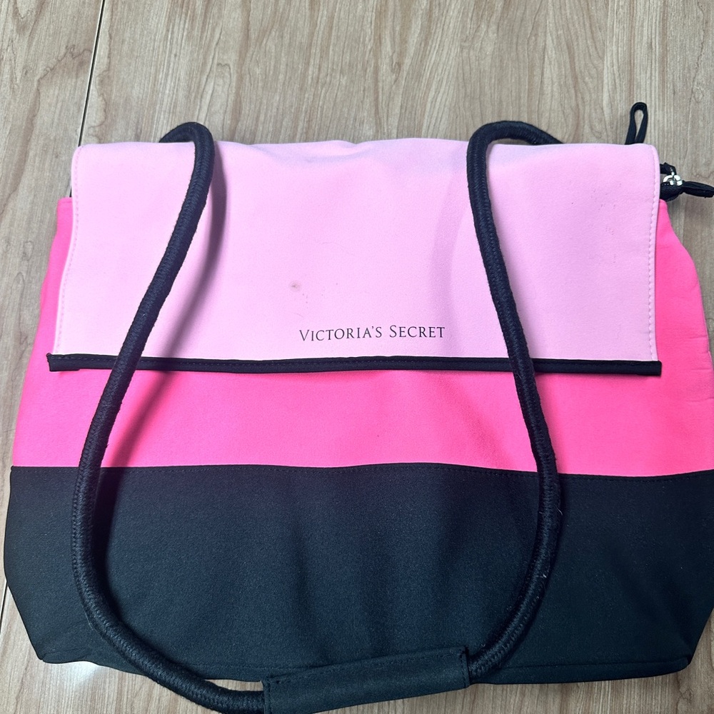 Victoria's Secret Pink and Black Shoulder Bag